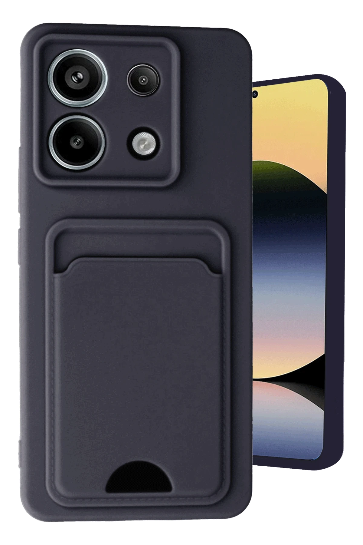 Newface Xiaomi Redmi Note 13 Pro 5G Kılıf Kelvin Kartvizitli Silikon - Siyah