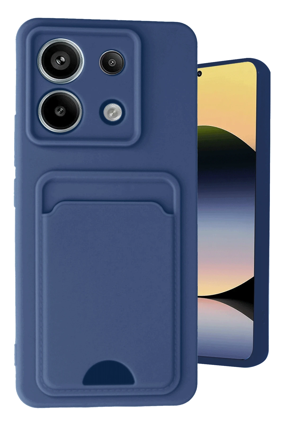 Newface Xiaomi Redmi Note 13 Pro 5G Kılıf Kelvin Kartvizitli Silikon - Lacivert