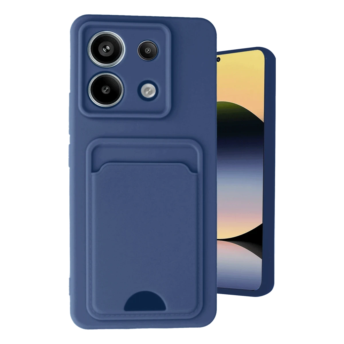 Newface Xiaomi Redmi Note 13 Pro 5G Kılıf Kelvin Kartvizitli Silikon - Lacivert