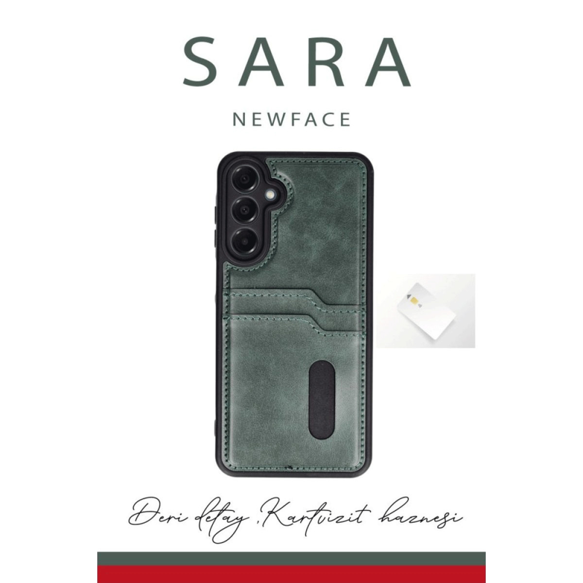 Newface Samsung Galaxy A36 Kılıf Sara Kartvizitli Deri Kılıf - Siyah — görsel 6