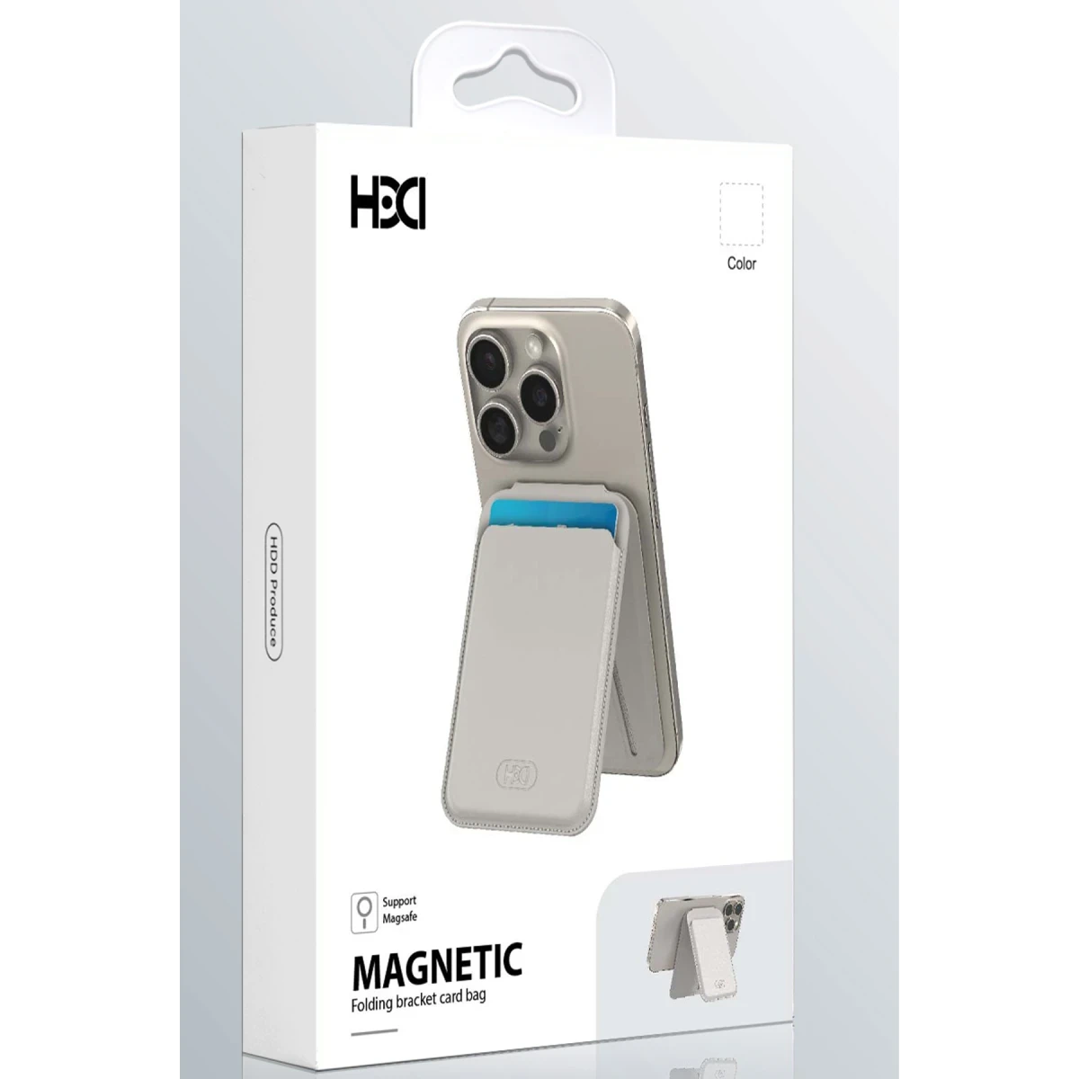 HDD HS-012 Stant Özellikli Magsafe Kartlık - Titanyum