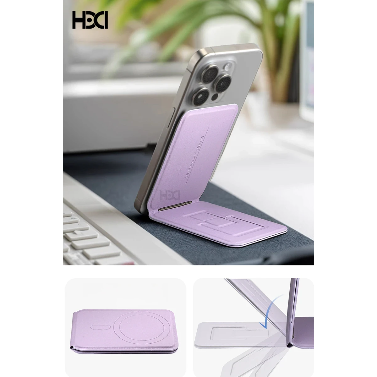 HDD HS-017 Telefon Arkası Magsafe Stant - Titanyum