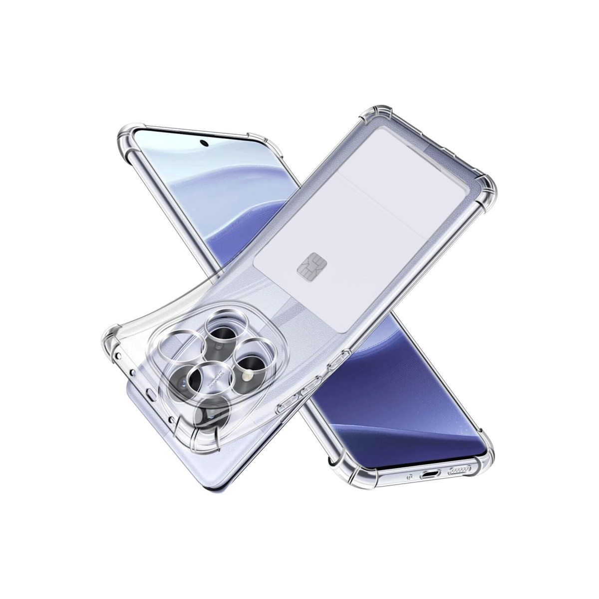 Newface Xiaomi Redmi Note 14 Pro 4G Kılıf Kart Şeffaf Silikon - Şeffaf — görsel 3