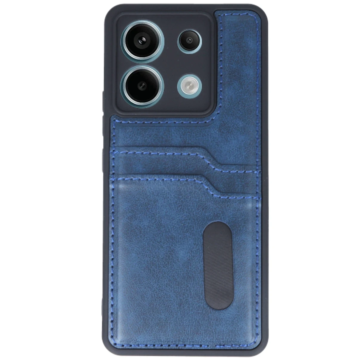 Xiaomi Redmi Note 13 Pro 5G Kılıf Sara Kartvizitli Deri Kılıf - Lacivert