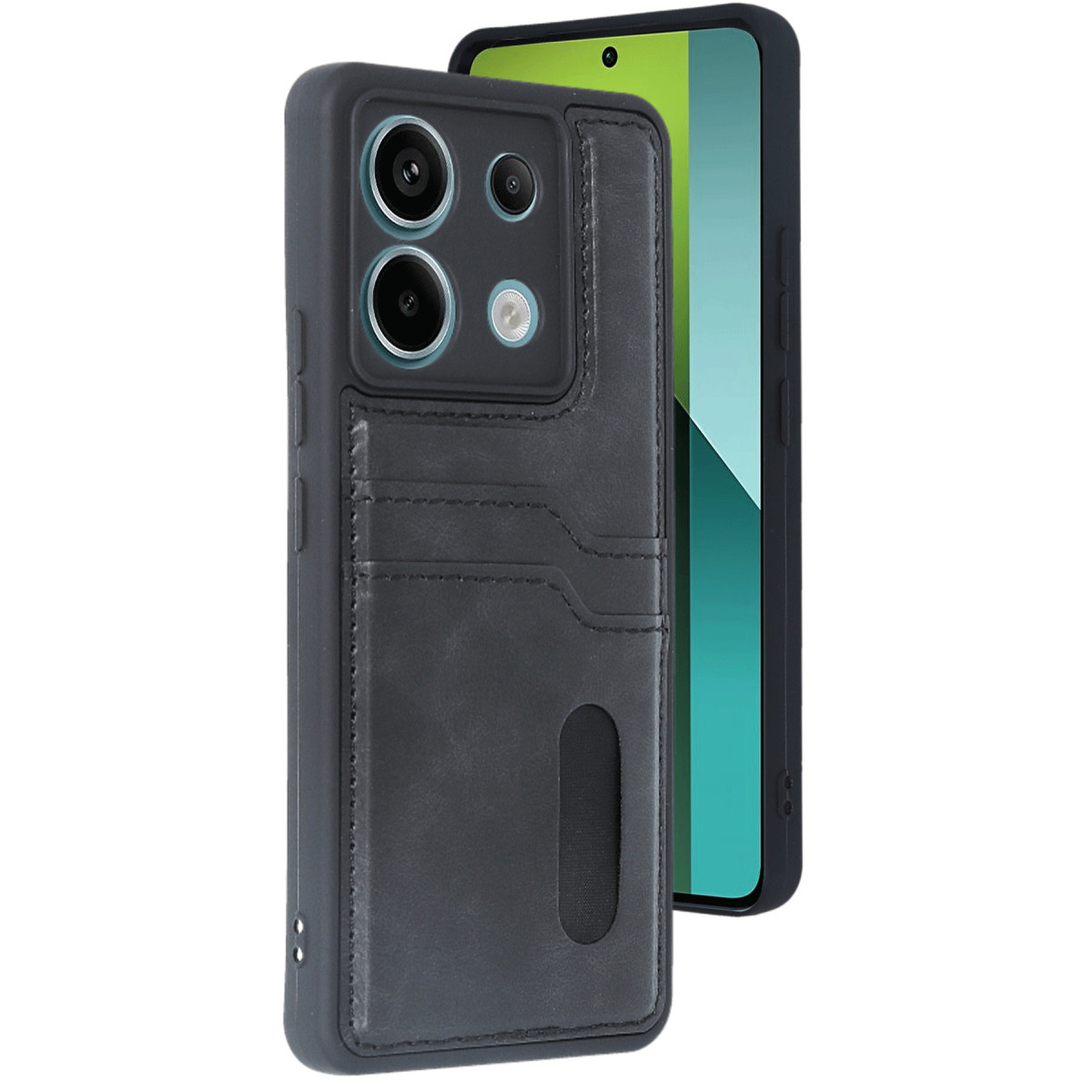 Newface Xiaomi Redmi Note 13 Pro 4G Kılıf Sara Kartvizitli Deri Kılıf - Siyah — görsel 7