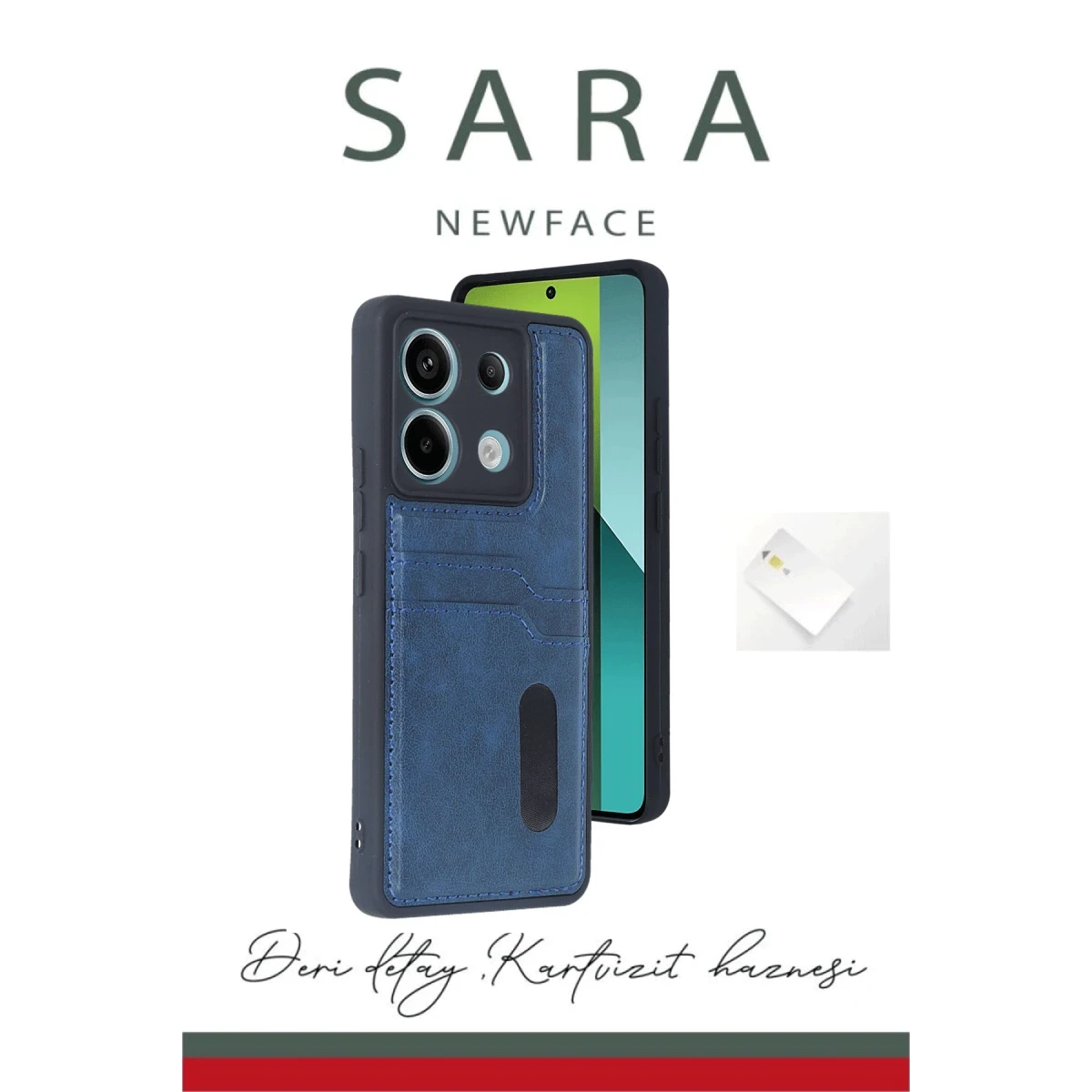 Newface Xiaomi Redmi Note 13 Pro 4G Kılıf Sara Kartvizitli Deri Kılıf - Siyah — görsel 6