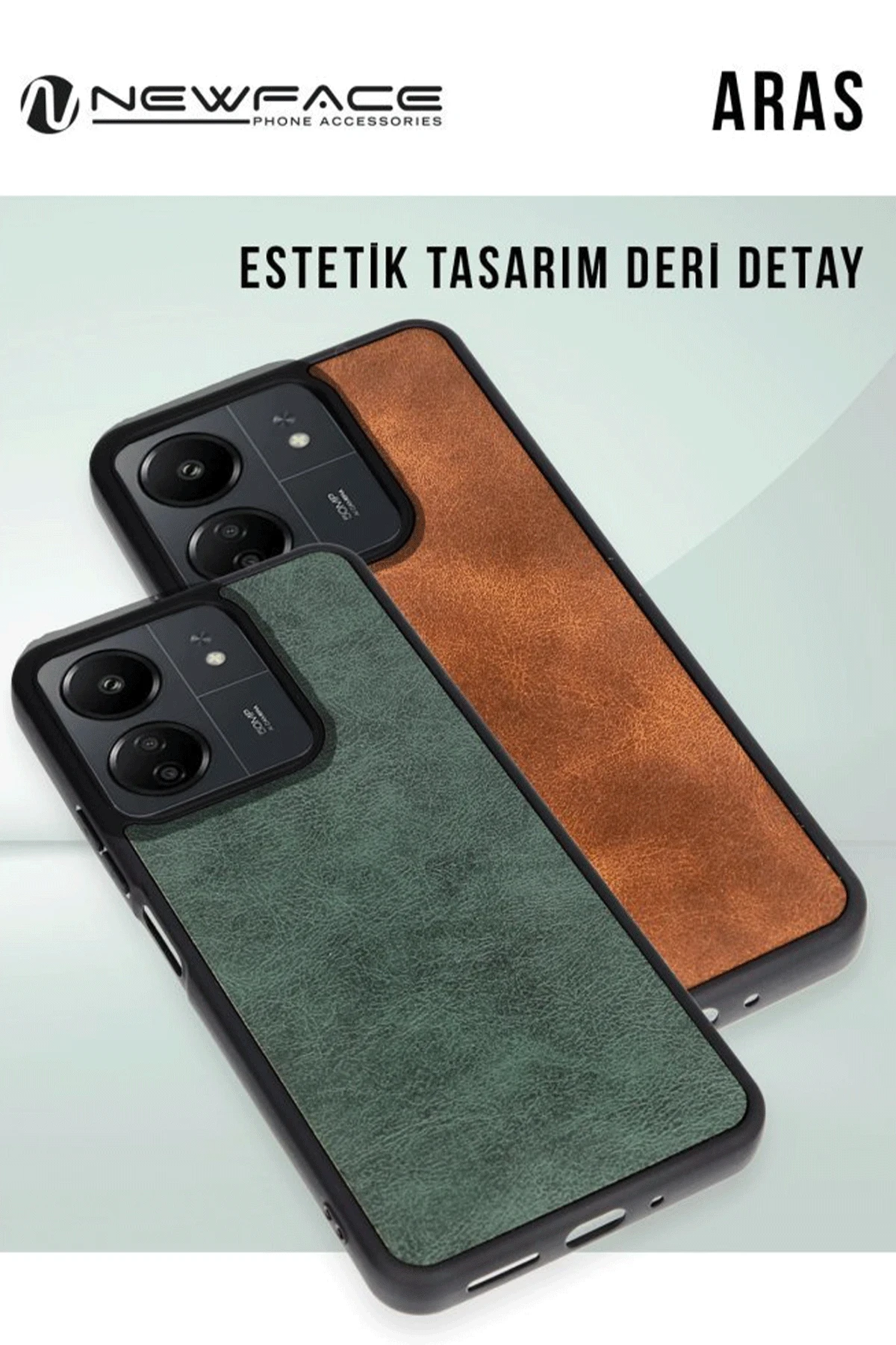 Newface Samsung Galaxy A26 Kılıf Aras Deri Kapak - Bordo