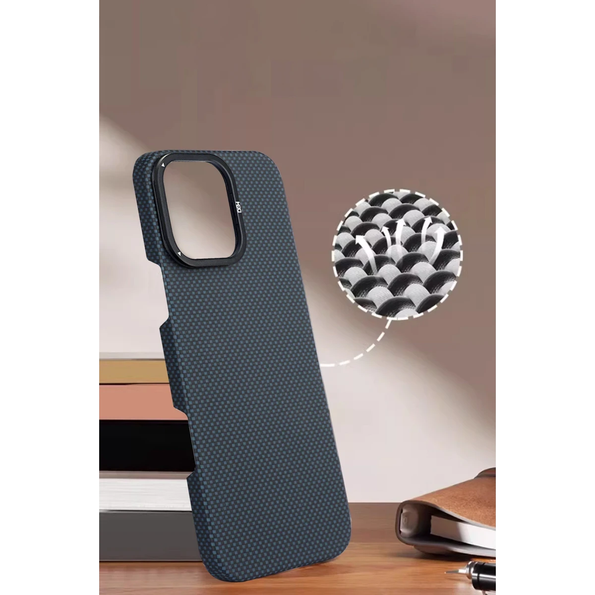 HDD Apple iPhone 16 Pro Max Blaze 1000D Kevlar Magsafe Kılıf - Siyah