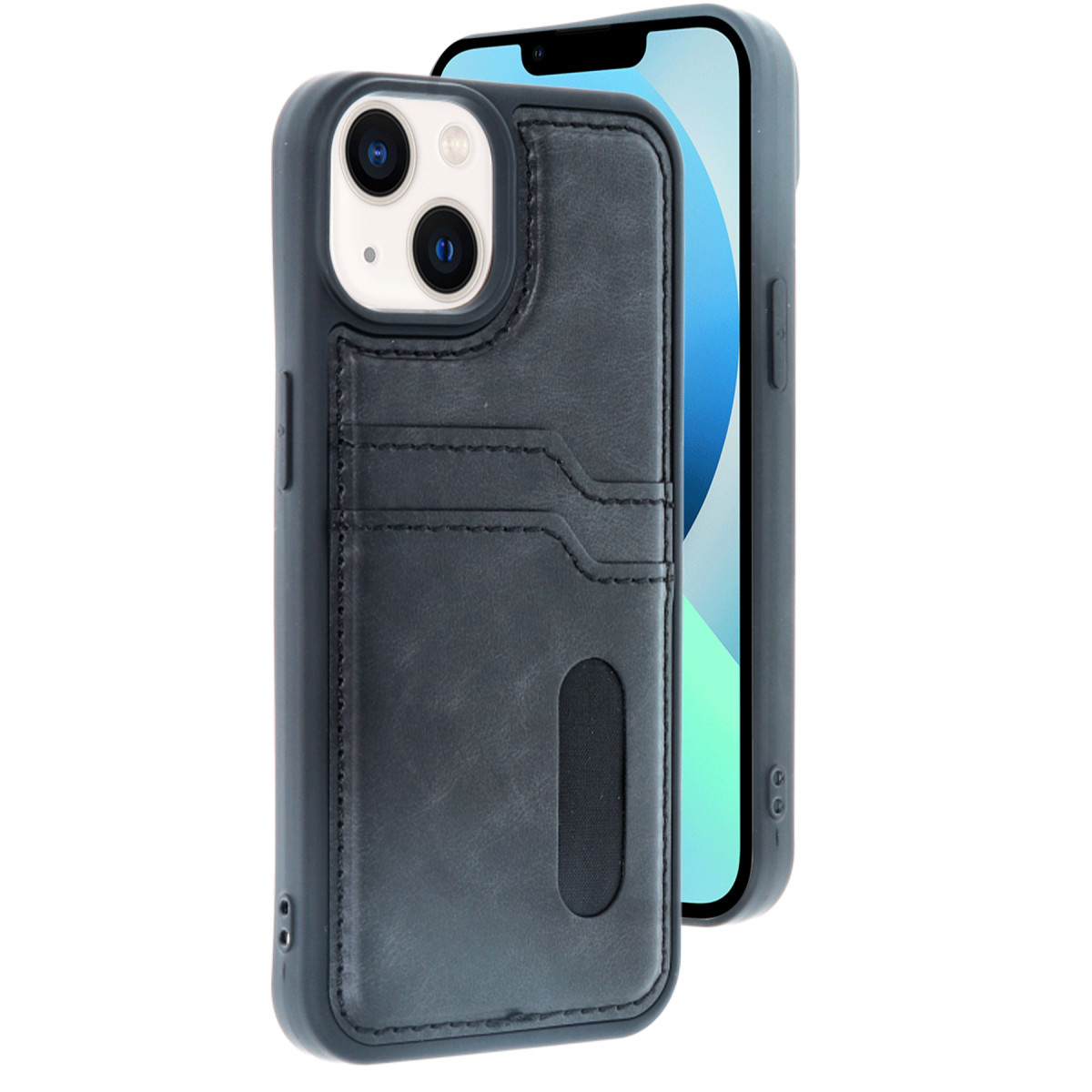 Newface Apple iPhone 14 Kılıf Sara Kartvizitli Deri Kılıf - Siyah — görsel 7