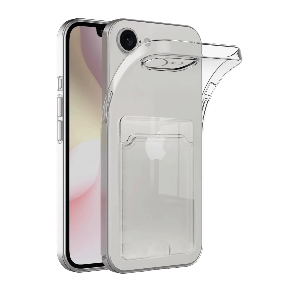 Newface Apple iPhone 16E Kılıf Kart Şeffaf Silikon - Şeffaf — görsel 2