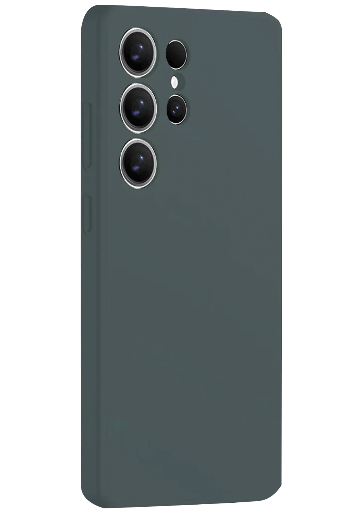 Newface Samsung Galaxy S25 Ultra Kılıf Nano içi Kadife Silikon - Koyu Yeşil
