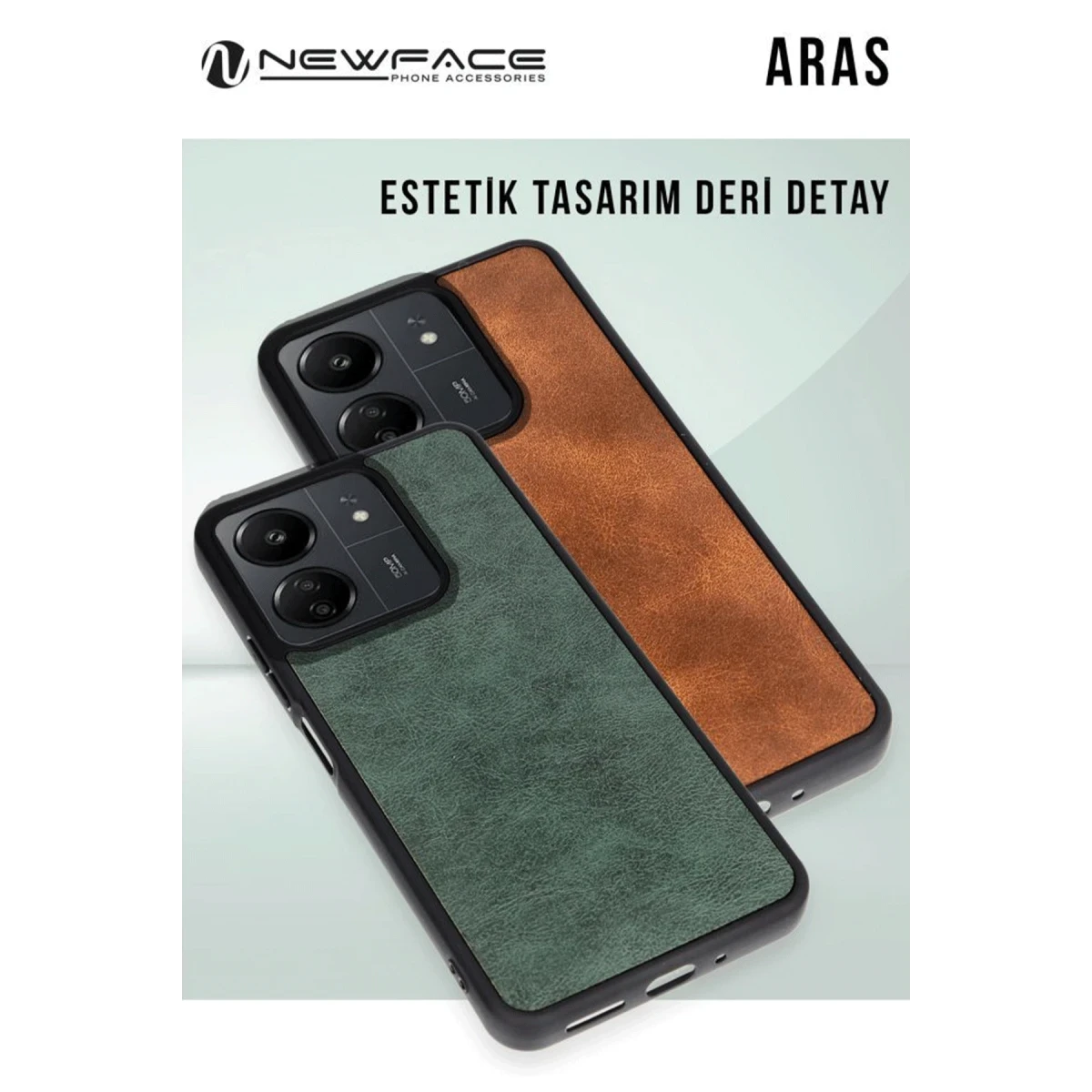 Newface Xiaomi Redmi Note 14 4G Kılıf Aras Deri Kapak - Siyah — görsel 10