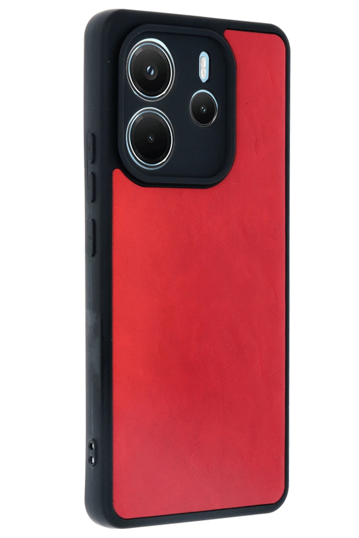 Newface Xiaomi Redmi Note 14 4G Kılıf Aras Deri Kapak - Kırmızı