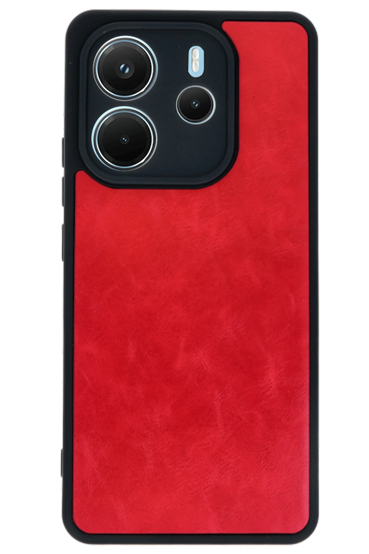 Newface Xiaomi Redmi Note 14 4G Kılıf Aras Deri Kapak - Kırmızı