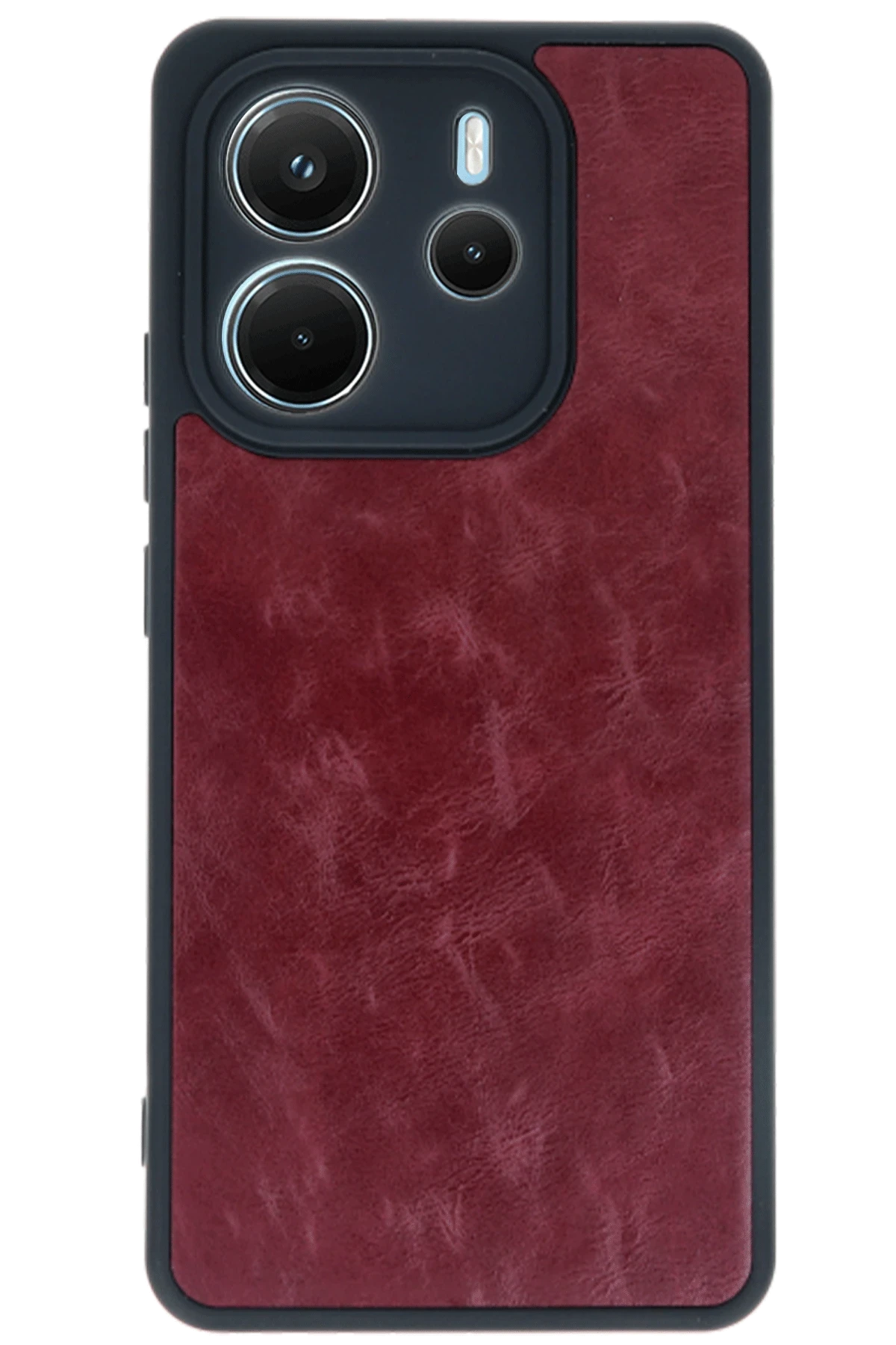 Newface Xiaomi Redmi Note 14 4G Kılıf Aras Deri Kapak - Bordo