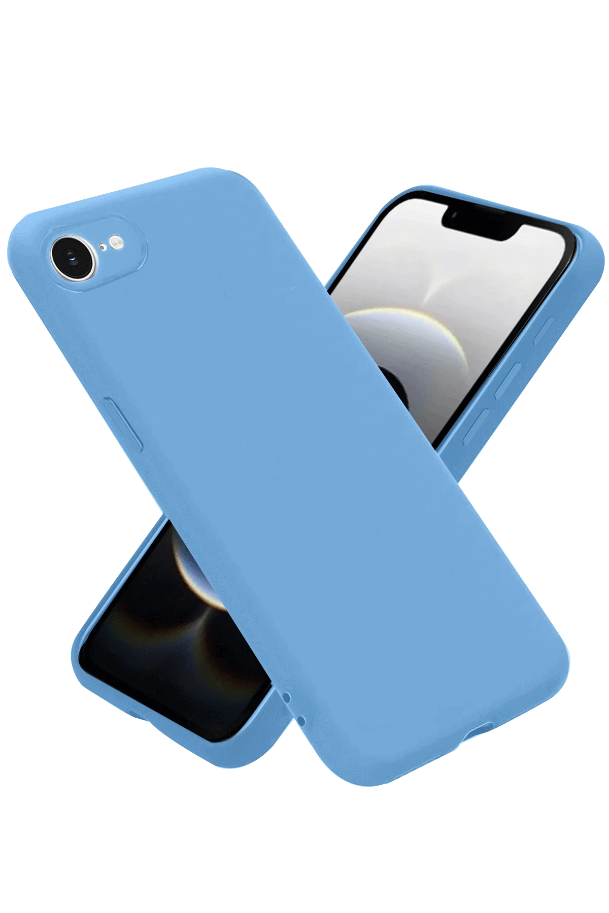 Newface iPhone 16E Kılıf First Silikon - Mavi
