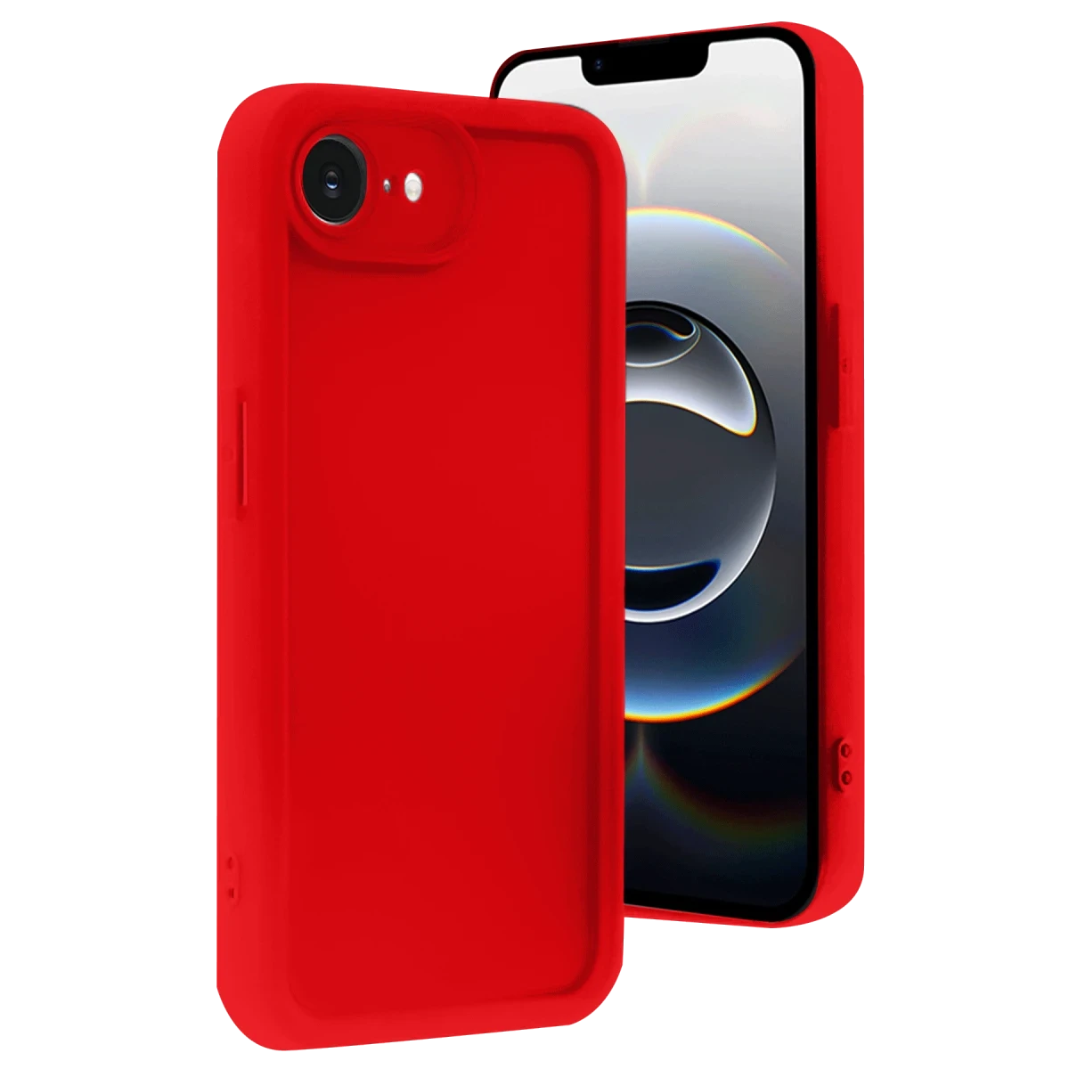 Newface Apple iPhone 16E Kılıf Viera Silikon - Kırmızı