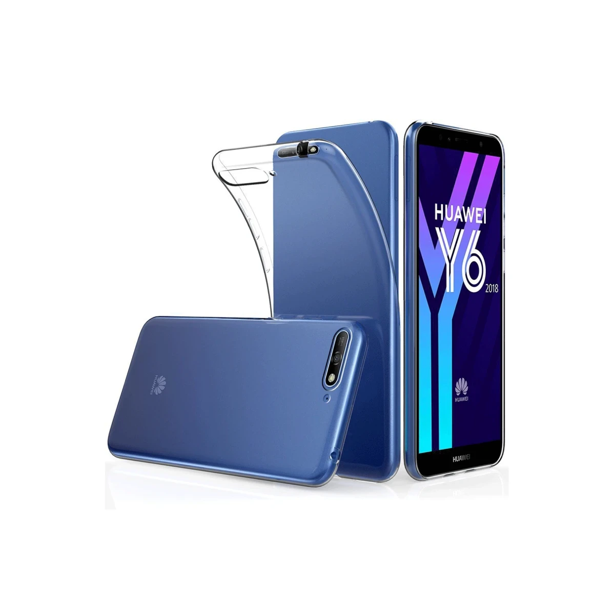 Newface Huawei Y6 2018 Kılıf Lüx Şeffaf Silikon — görsel 2