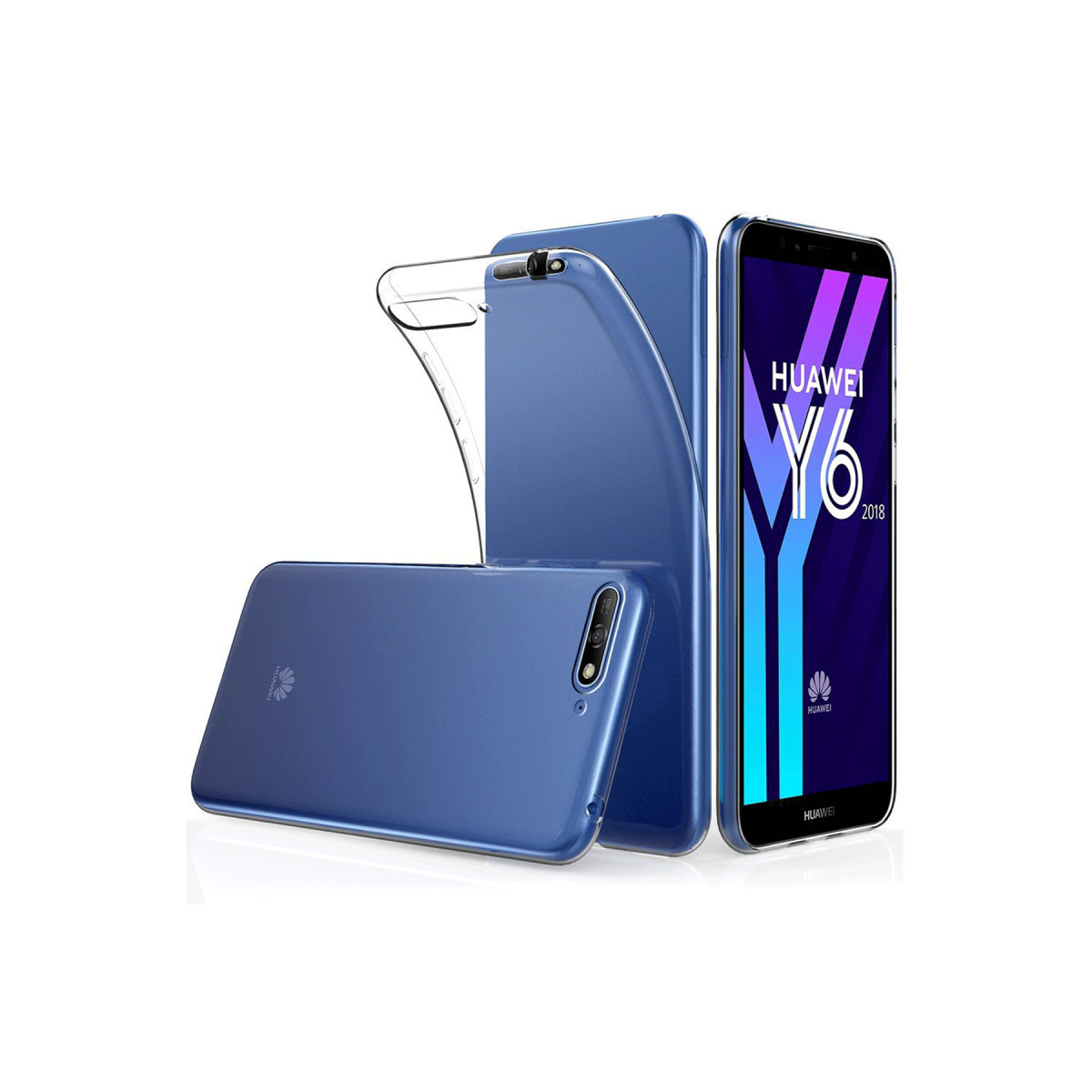 Newface Huawei Y6 2018 Kılıf Lüx Şeffaf Silikon — görsel 3