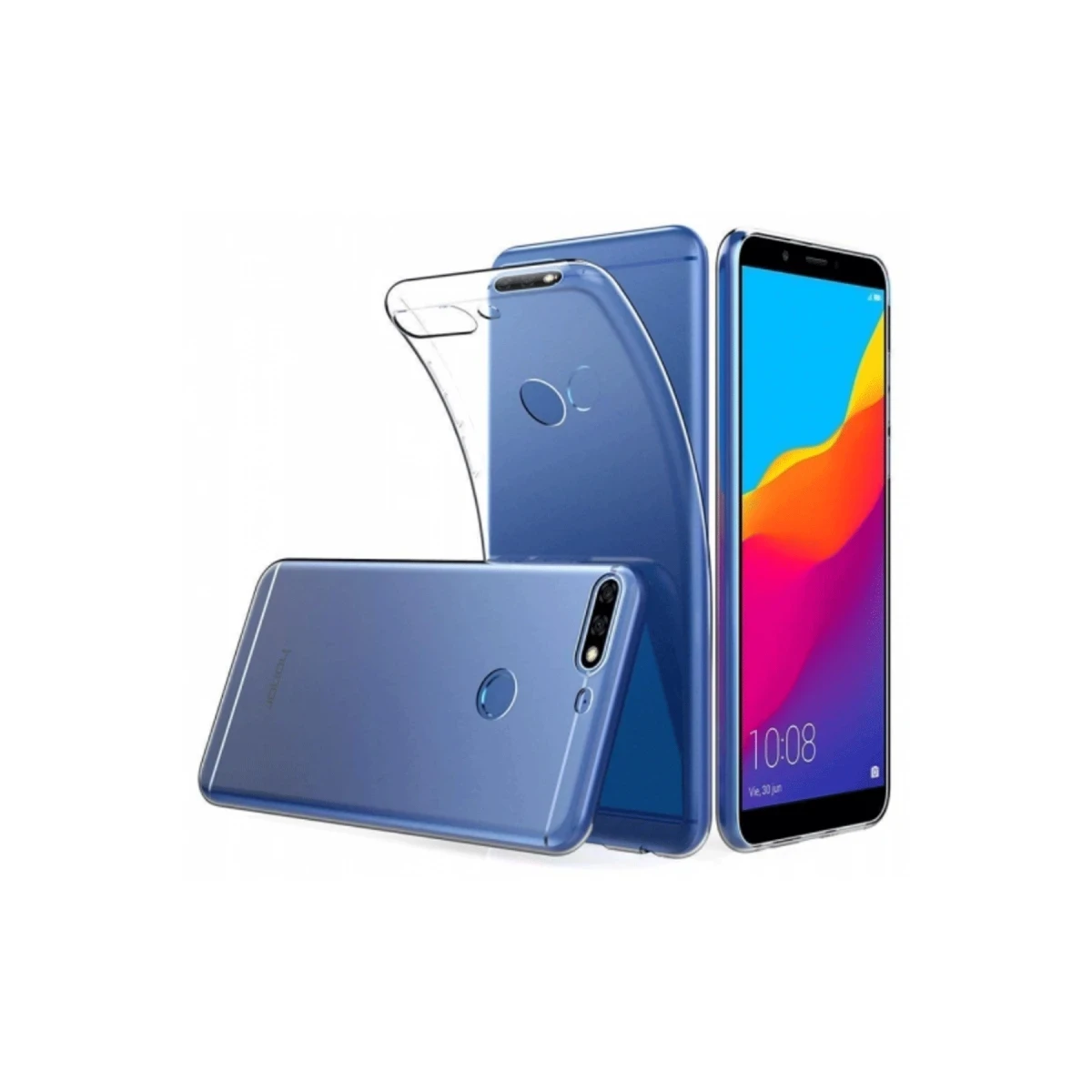 Newface Huawei Y7 2018 Kılıf Lüx Şeffaf Silikon — görsel 2
