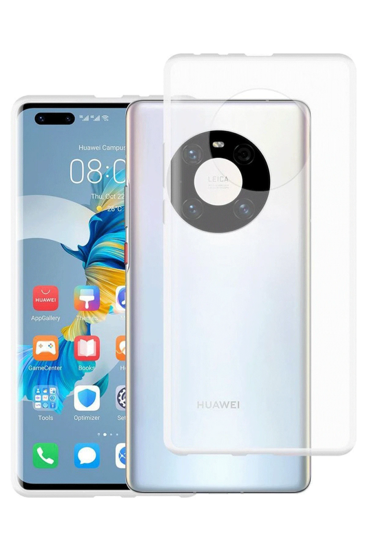 Newface Huawei Mate 40 Pro Kılıf Lüx Şeffaf Silikon