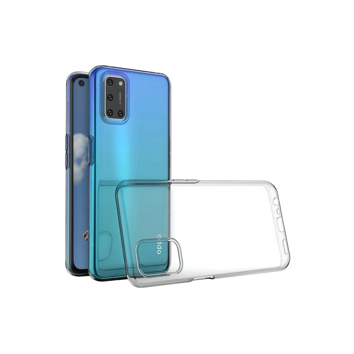 Newface Oppo A52 Kılıf Lüx Şeffaf Silikon — görsel 4
