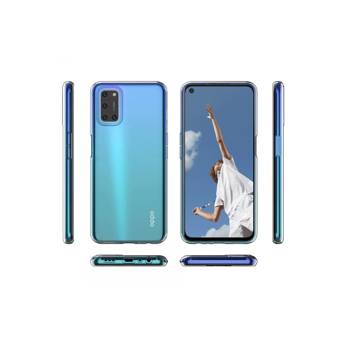 Newface Oppo A52 Kılıf Lüx Şeffaf Silikon — görsel 9