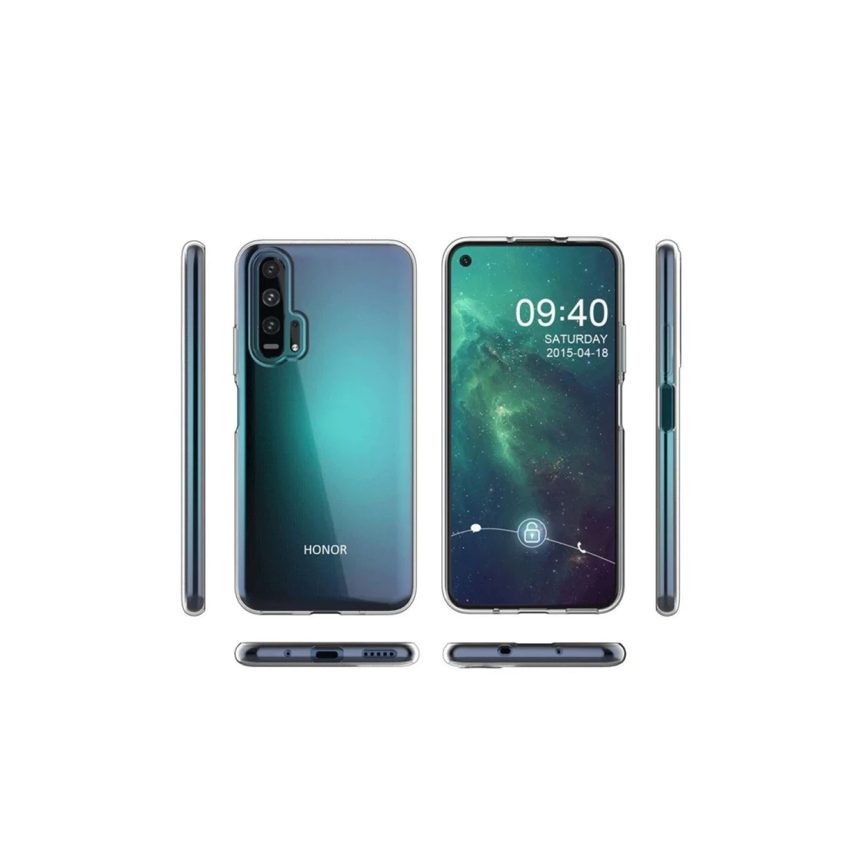 Newface Huawei Honor 20 Kılıf Lüx Şeffaf Silikon — görsel 6