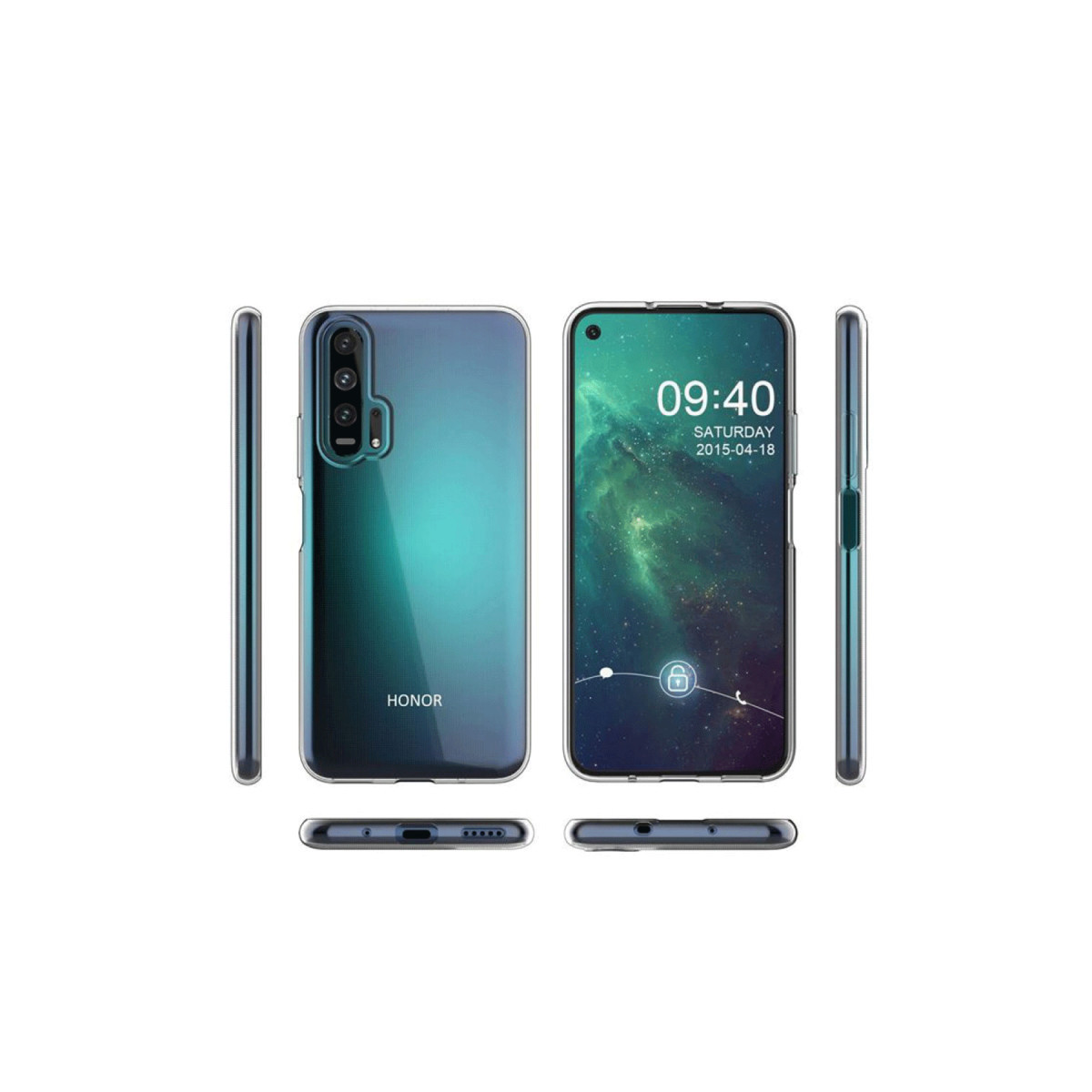 Newface Huawei Honor 20 Kılıf Lüx Şeffaf Silikon — görsel 9
