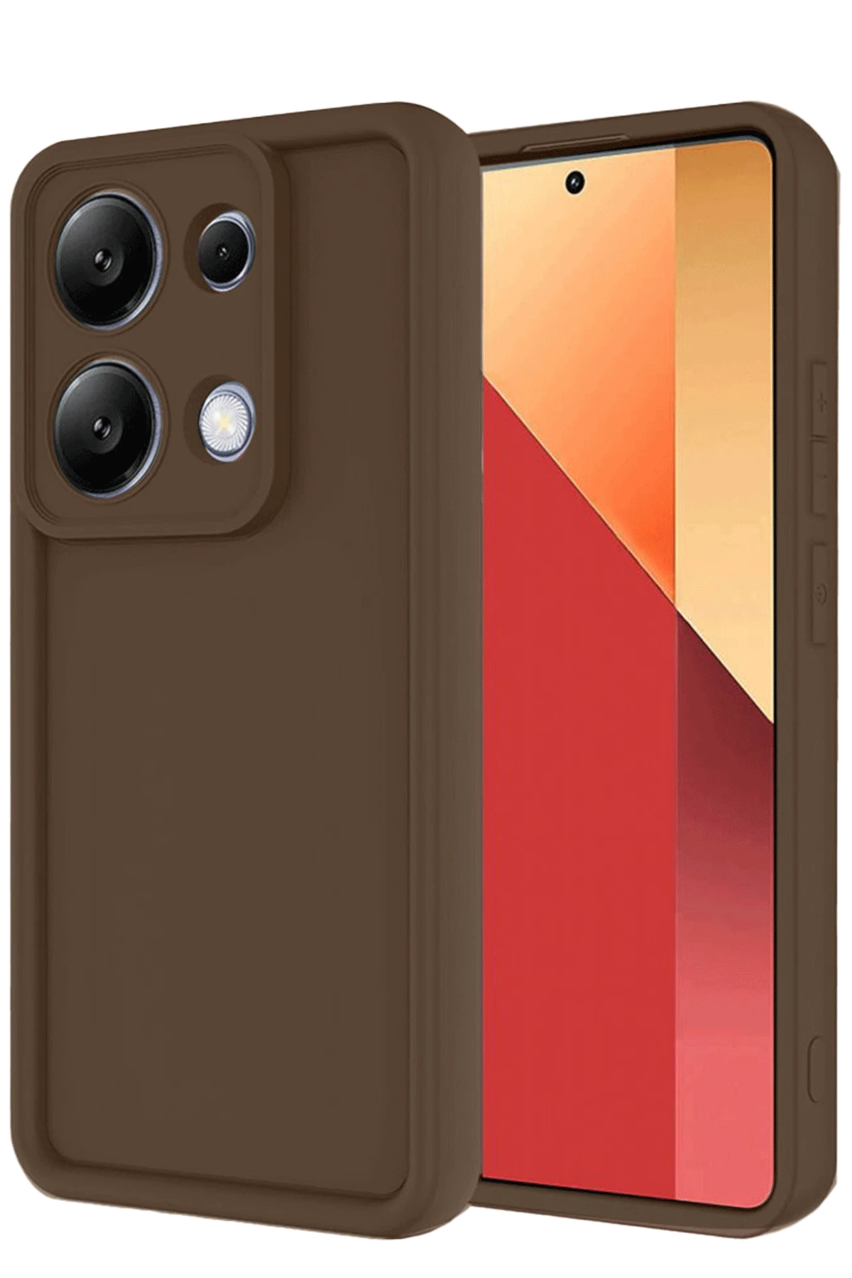 Newface Xiaomi Redmi Note 13 Pro 4G Kılıf Viera Silikon - Kahverengi