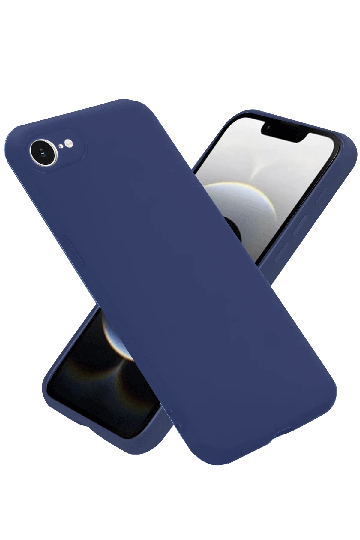 Newface iPhone 16E Kılıf Nano içi Kadife Silikon - Lacivert