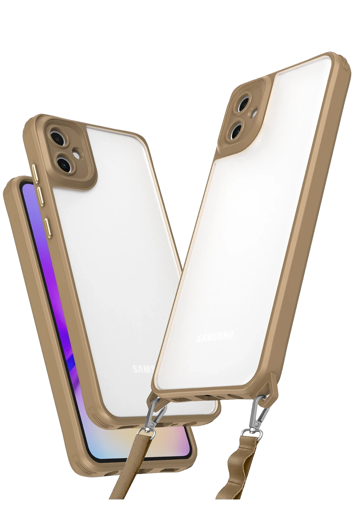 Newface Samsung Galaxy A06 Kılıf Penta Silikon Kılıf - Çöl Titanyum