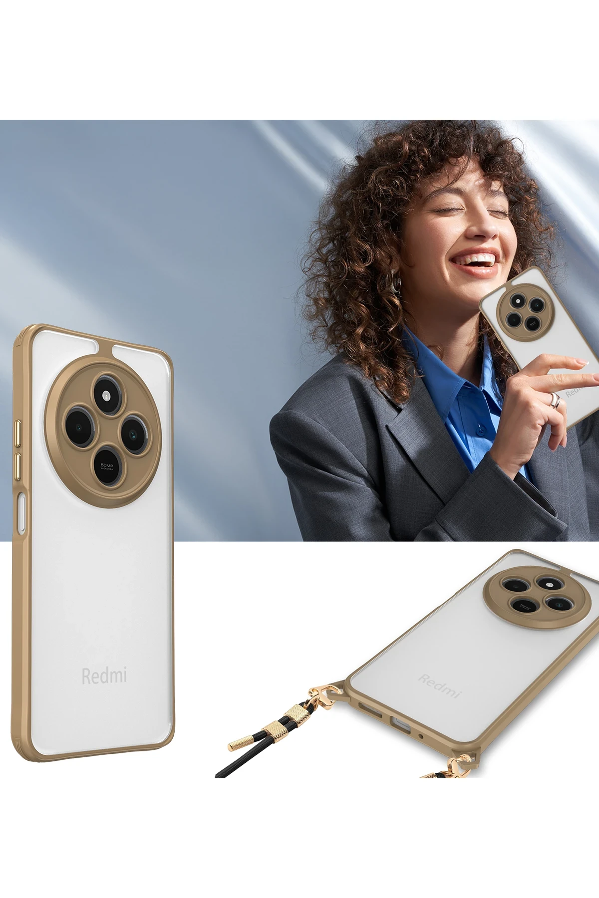Newface Xiaomi Redmi 14C Kılıf Penta Silikon Kılıf - Siyah