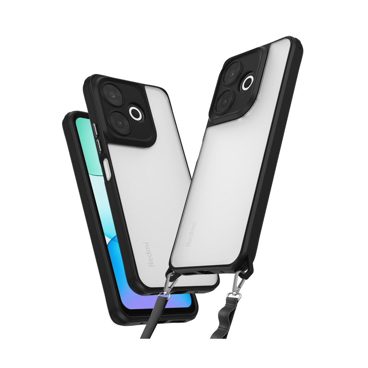 Newface Xiaomi Redmi 13 4G Kılıf Penta Silikon Kılıf - Siyah — görsel 9