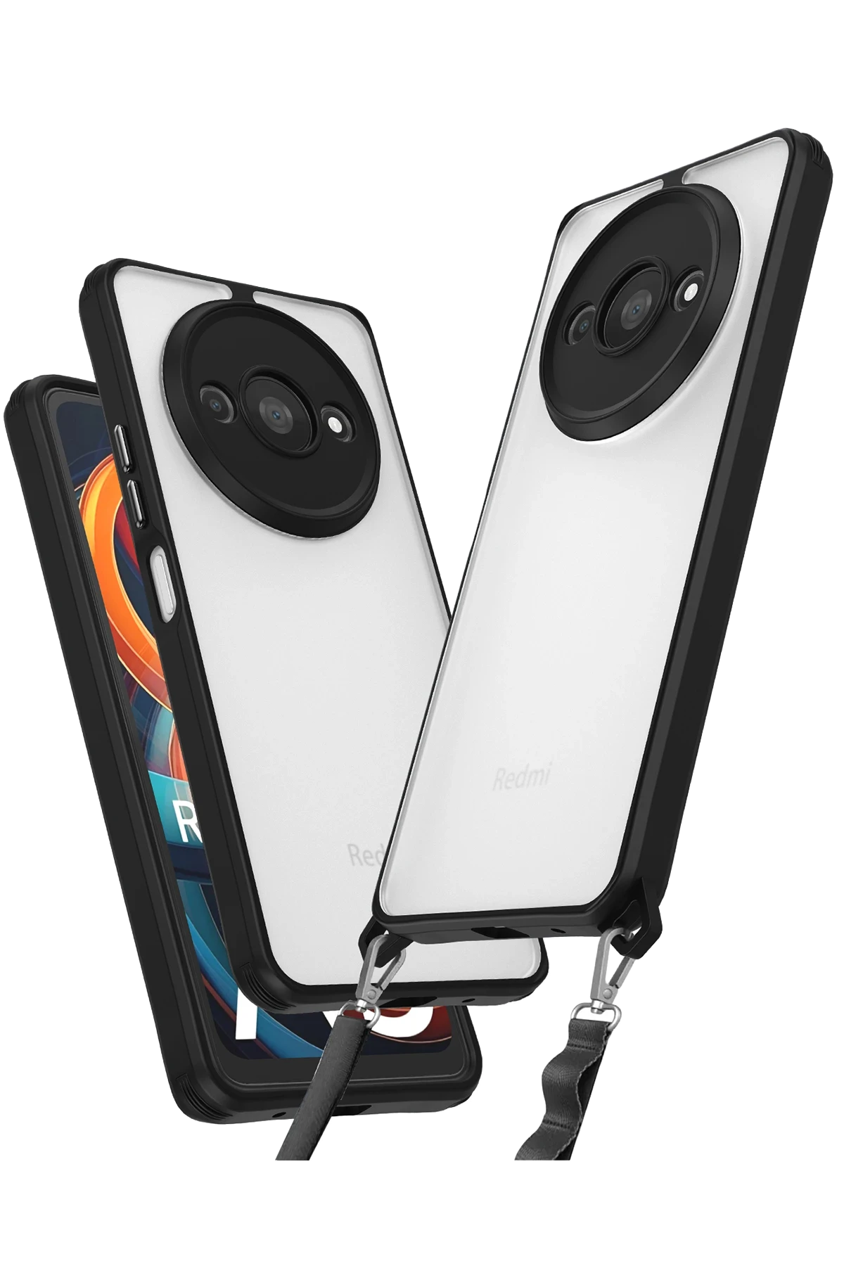 Newface Xiaomi Redmi A3 4G Kılıf Penta Silikon Kılıf - Siyah