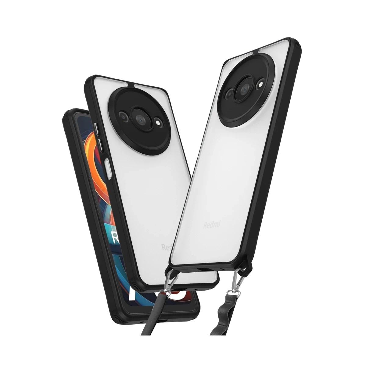 Newface Xiaomi Redmi A3 4G Kılıf Penta Silikon Kılıf - Siyah — görsel 5