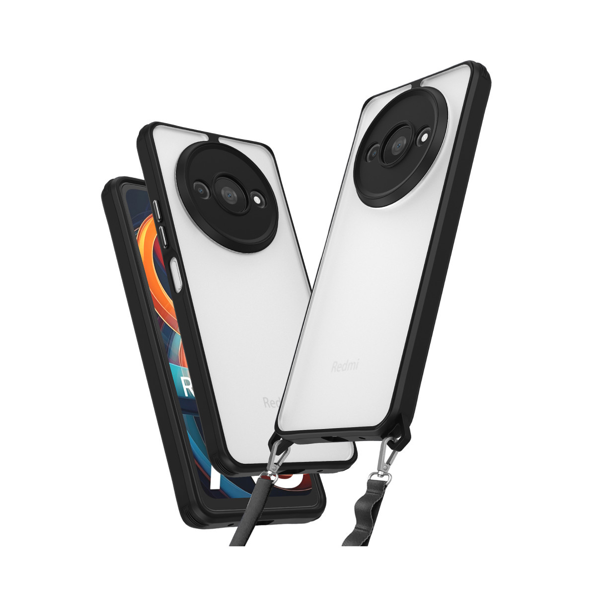 Newface Xiaomi Redmi A3 4G Kılıf Penta Silikon Kılıf - Siyah — görsel 9