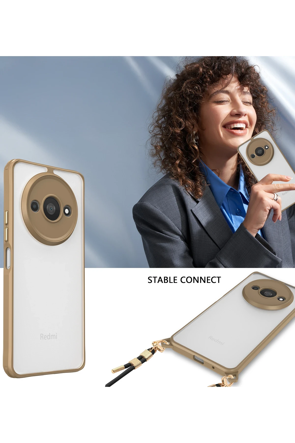 Newface Xiaomi Redmi A3 4G Kılıf Penta Silikon Kılıf - Siyah