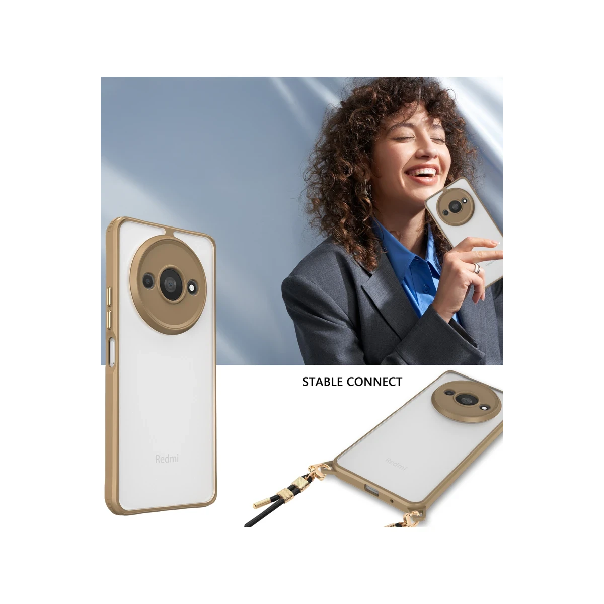 Newface Xiaomi Redmi A3 4G Kılıf Penta Silikon Kılıf - Siyah — görsel 7
