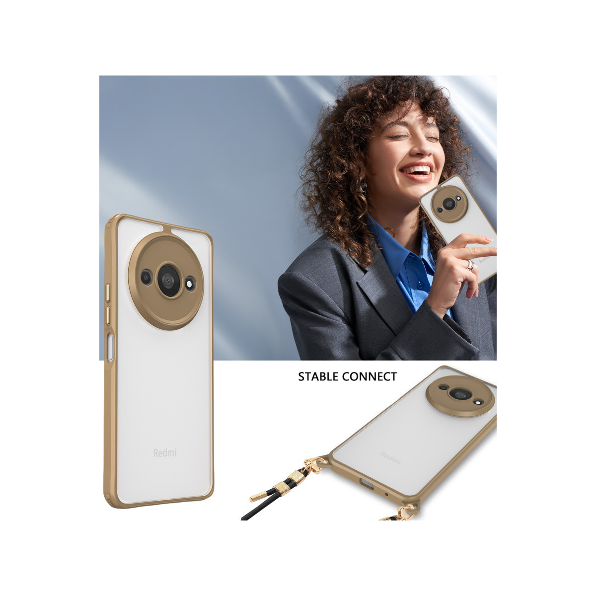 Newface Xiaomi Redmi A3 4G Kılıf Penta Silikon Kılıf - Siyah — görsel 11