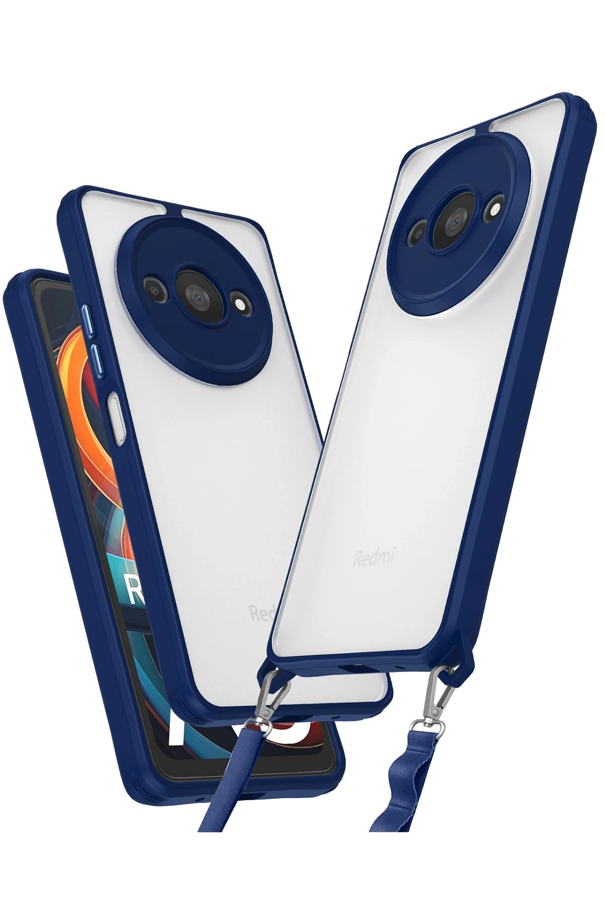 Newface Xiaomi Redmi A3 4G Kılıf Penta Silikon Kılıf - Lacivert