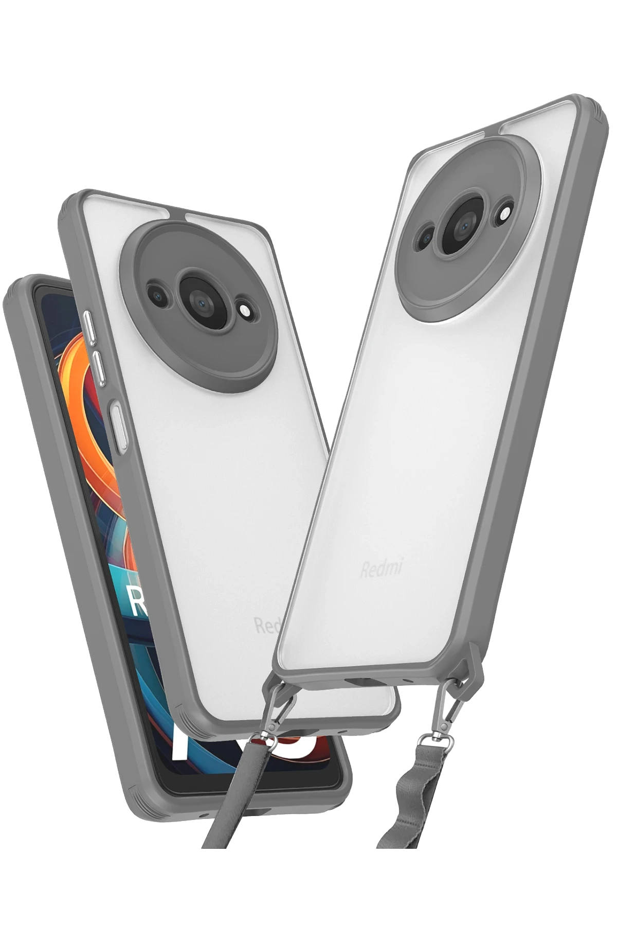 Newface Xiaomi Redmi A3 4G Kılıf Penta Silikon Kılıf - Titan Gri