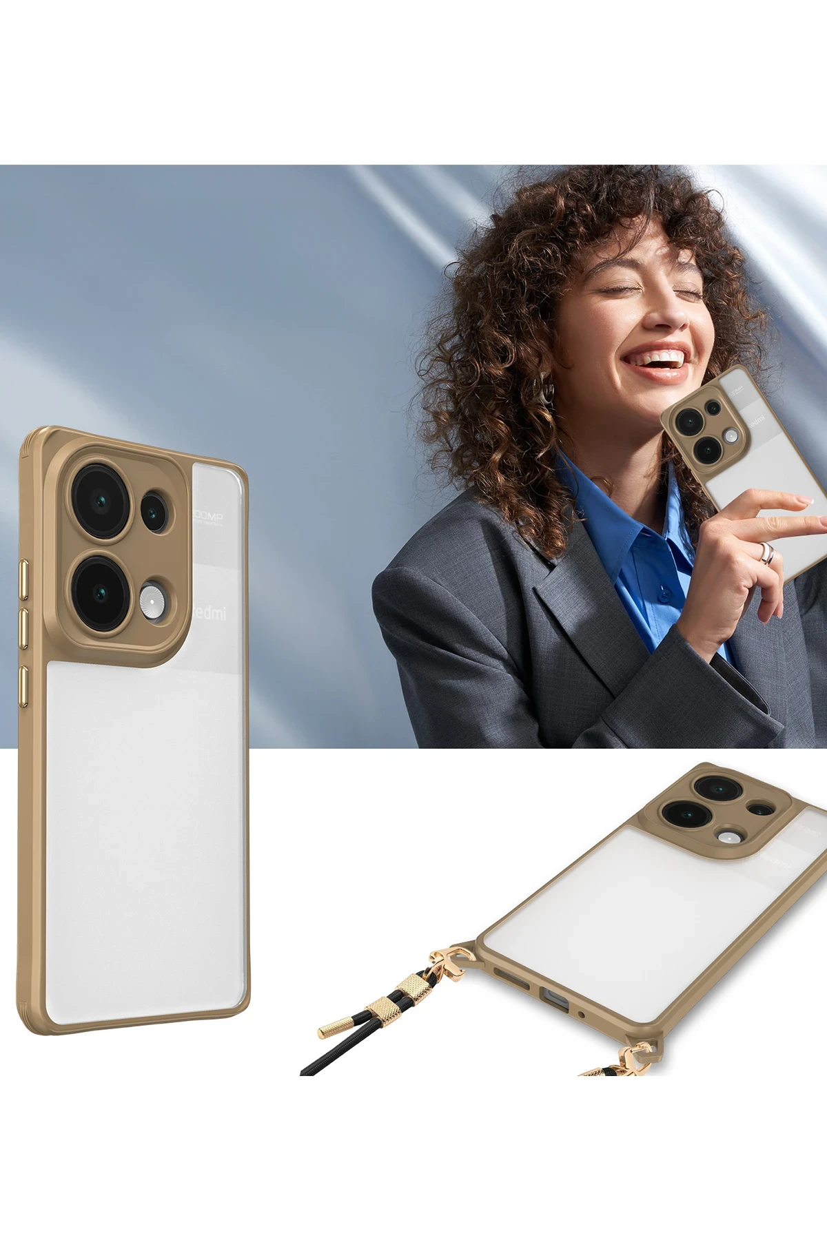 Newface Xiaomi Redmi Note 13 Pro 4G Kılıf Penta Silikon Kılıf - Şeffaf