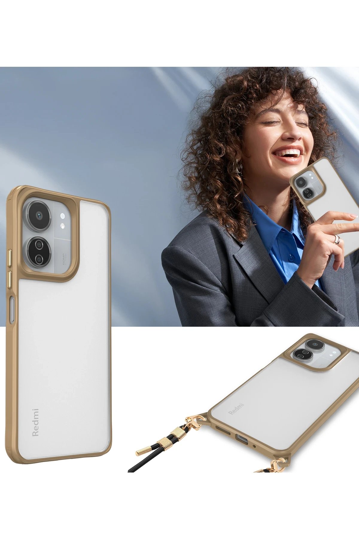Newface Xiaomi Redmi 13C Kılıf Penta Silikon Kılıf - Siyah