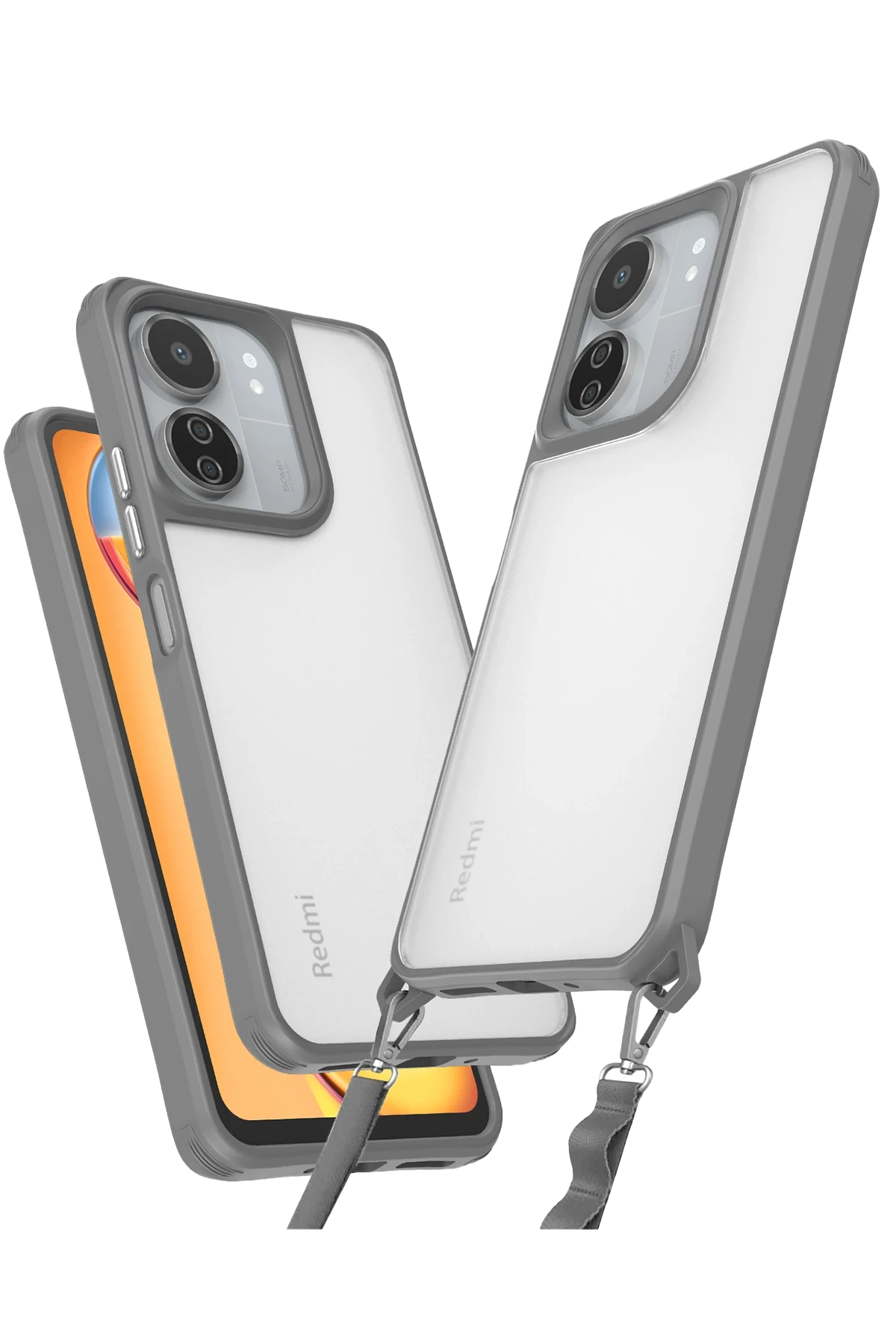 Newface Xiaomi Redmi 13C Kılıf Penta Silikon Kılıf - Titan Gri