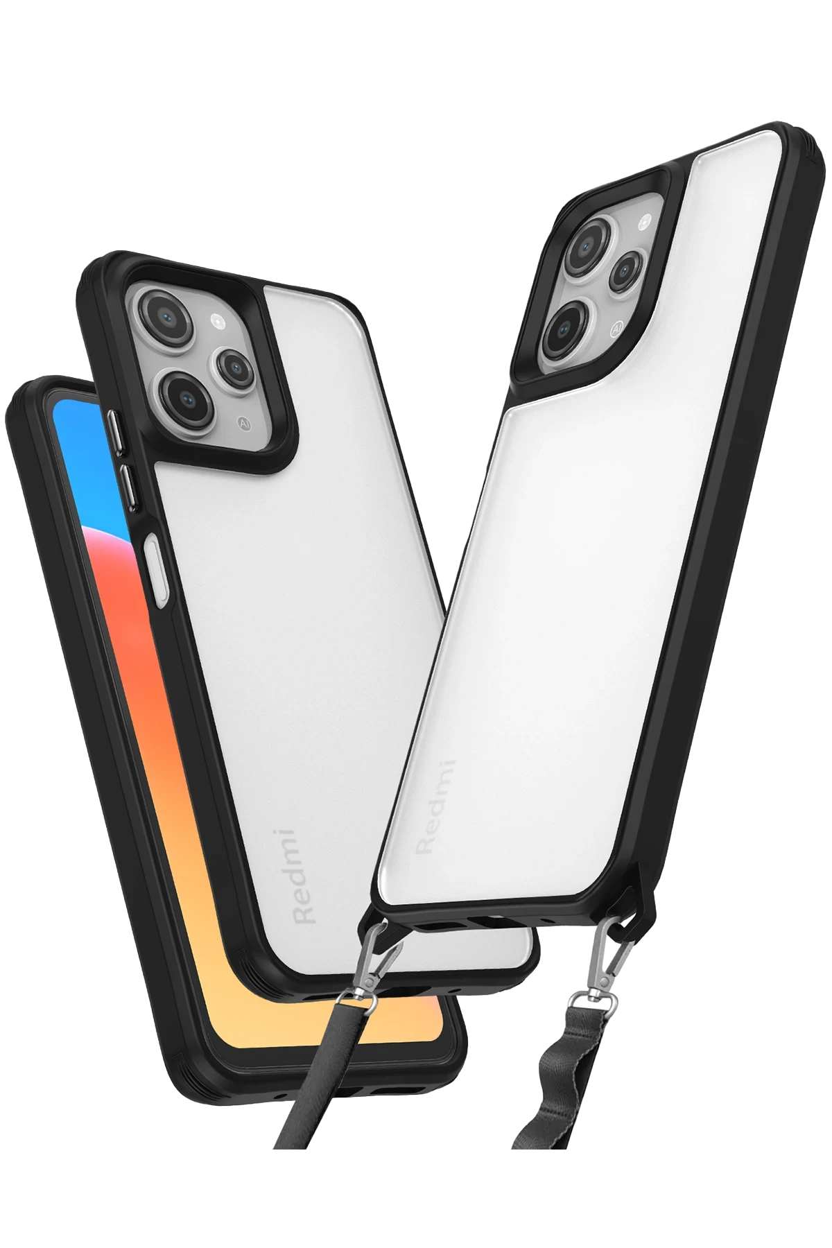 Newface Xiaomi Redmi 12 Kılıf Penta Silikon Kılıf - Siyah