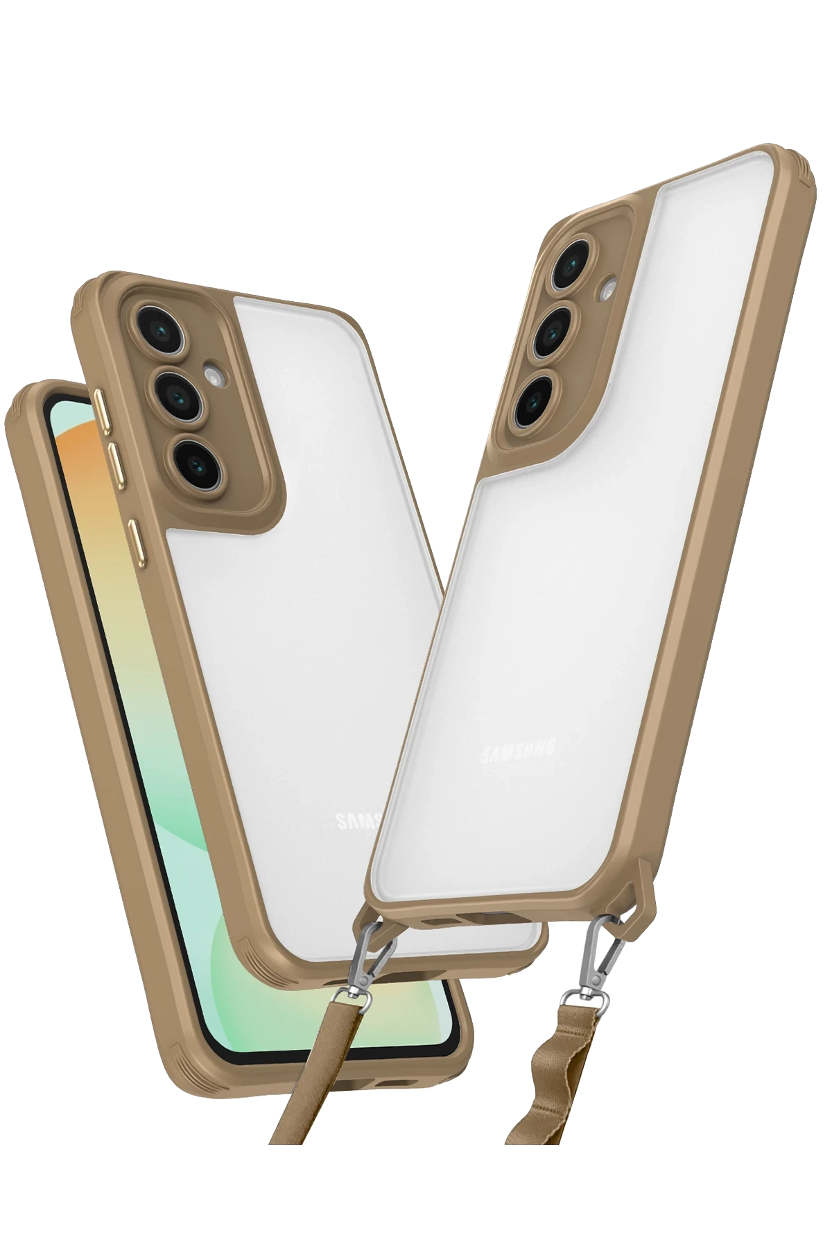 Newface Samsung Galaxy A36 Kılıf Penta Silikon Kılıf - Çöl Titanyum