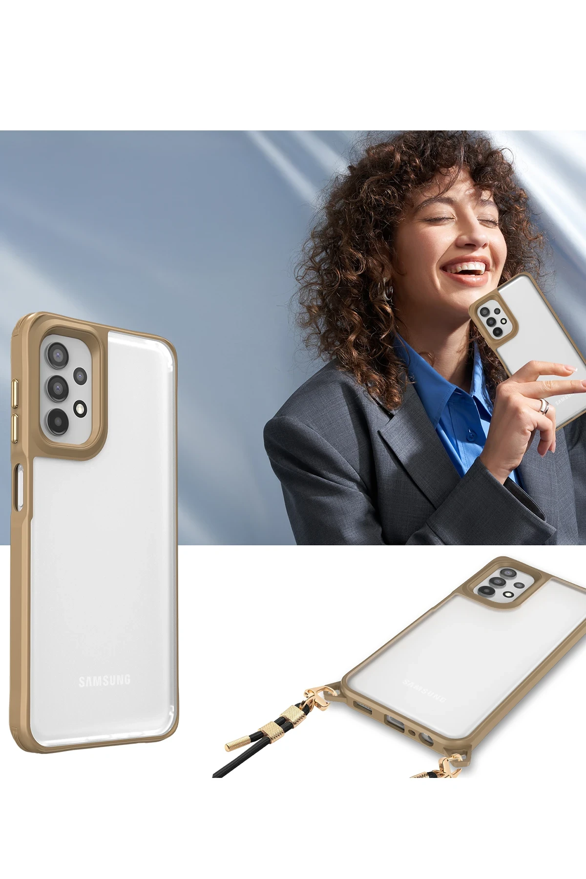 Newface Samsung Galaxy A52 Kılıf Penta Silikon Kılıf - Titan Gri