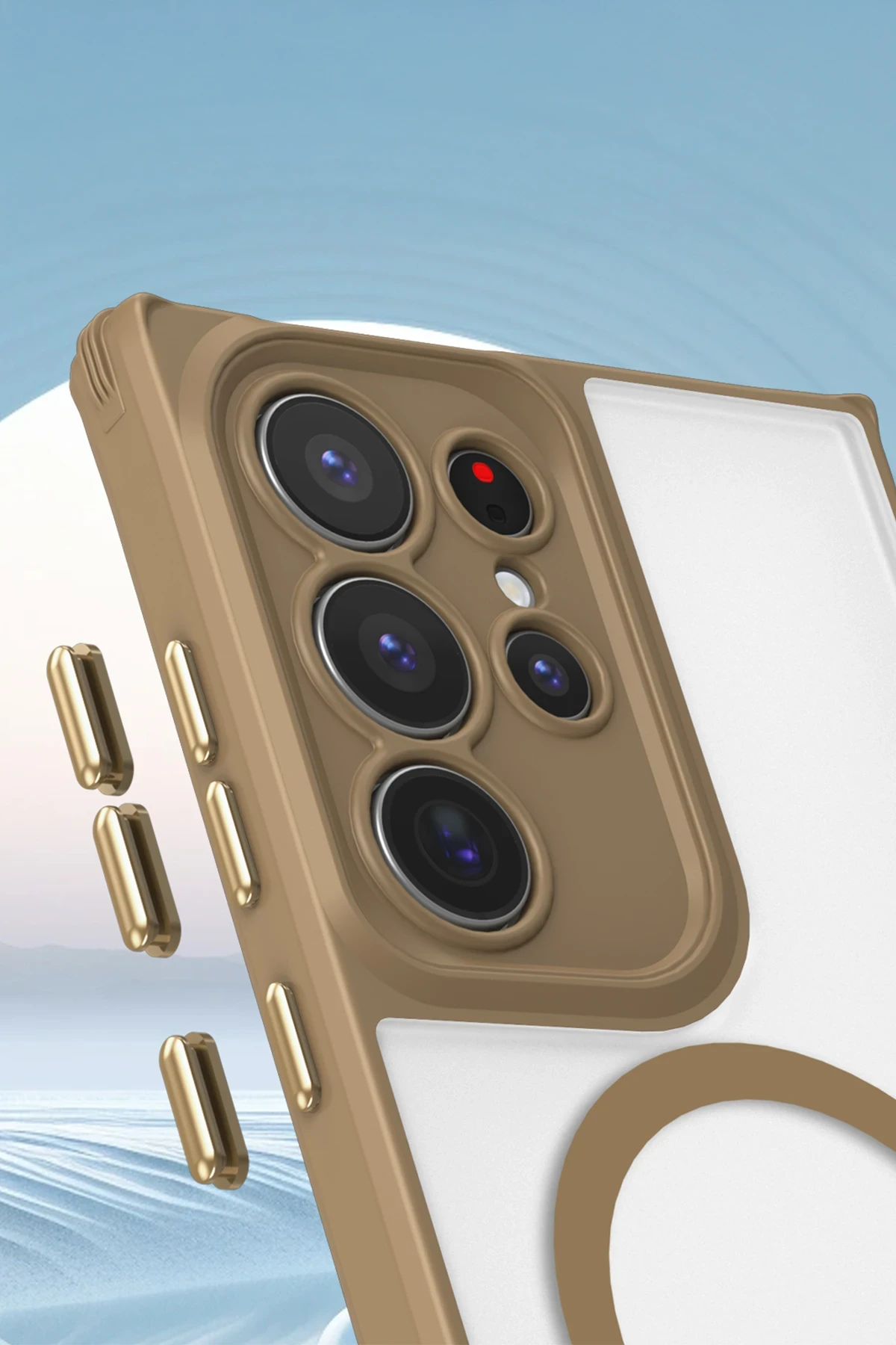Newface Samsung Galaxy S25 Ultra Kılıf Enka Magsafe Silikon Kılıf - Titan Gri