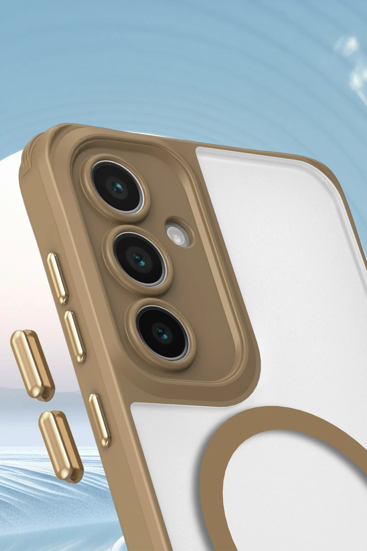 Newface Samsung Galaxy S24 FE Kılıf Enka Magsafe Silikon Kılıf - Şeffaf